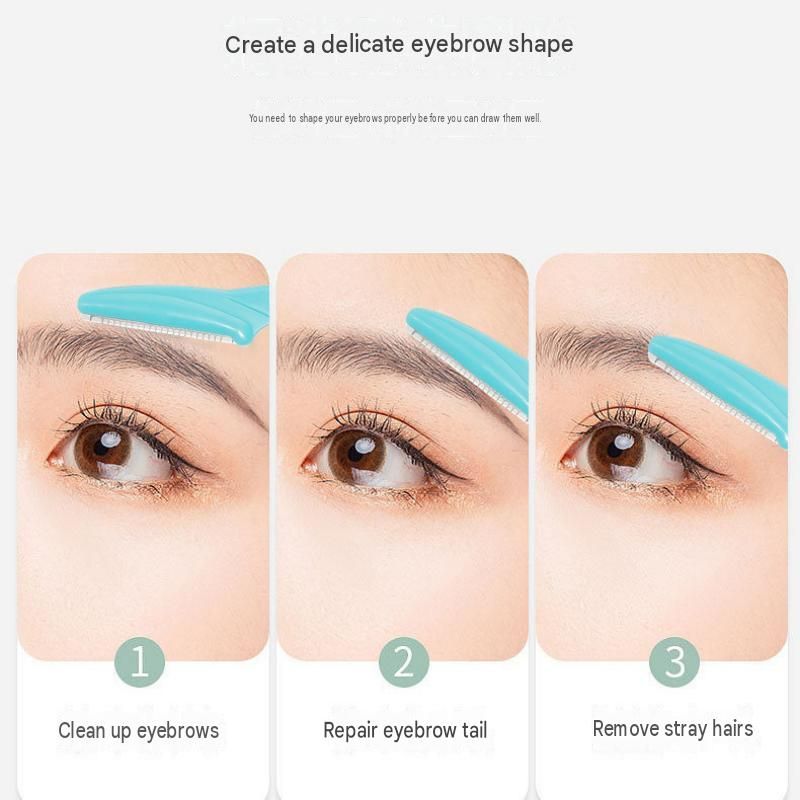 12 Pack Yellow Eyebrow Razor Trimmer - Stainless Steel Blade with Safety Guard view 5