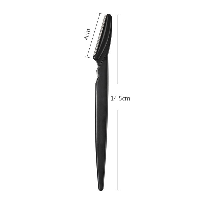 12 Pack Black Eyebrow Razor Trimmer - Stainless Steel Blade with Safety Guard