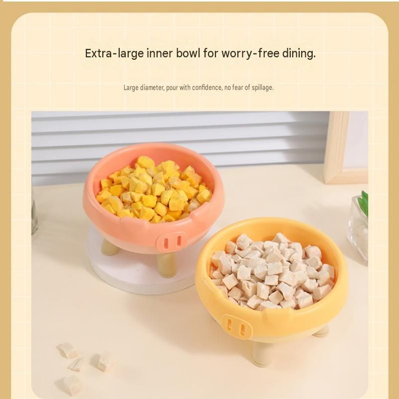 2 Pack Green Elevated Pet Food Bowl - Cute Pig Design Raised Feeder for Cats view 4