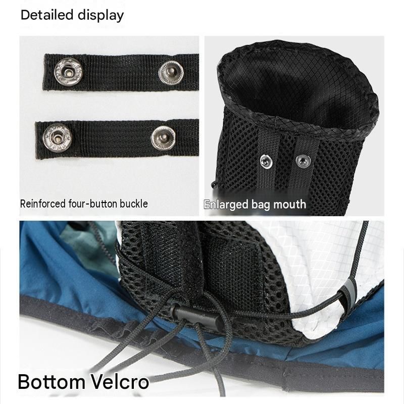Black Foldable Hiking Poles with Black Carry Bag - Aluminium Alloy Trekking view 12