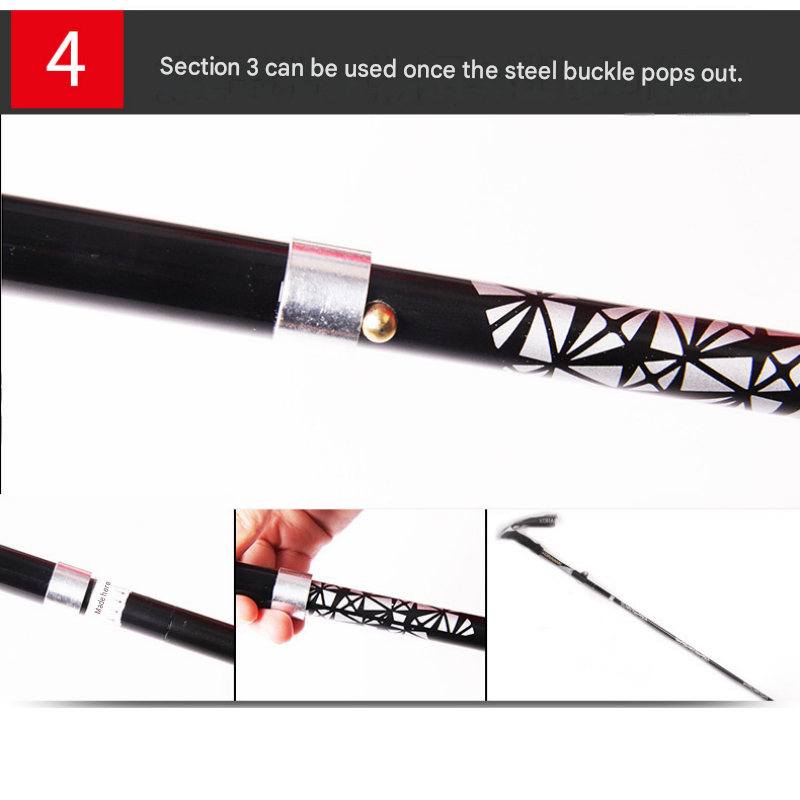 Red Foldable Hiking Poles with White Carry Bag - Aluminium Alloy Trekking view 8