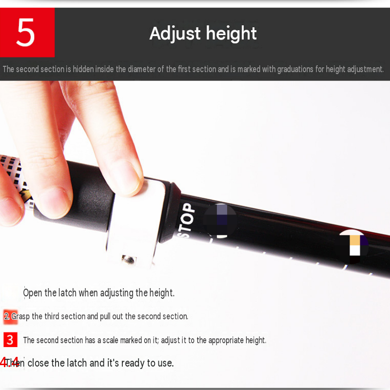 Red Foldable Hiking Poles with White Carry Bag - Aluminium Alloy Trekking view 9