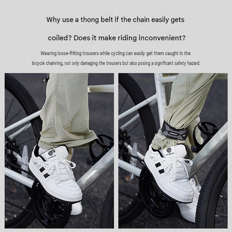 1 Pack Reflective Bicycle Pant Strap - Adjustable Elastic Leg Band for Cycling view 4
