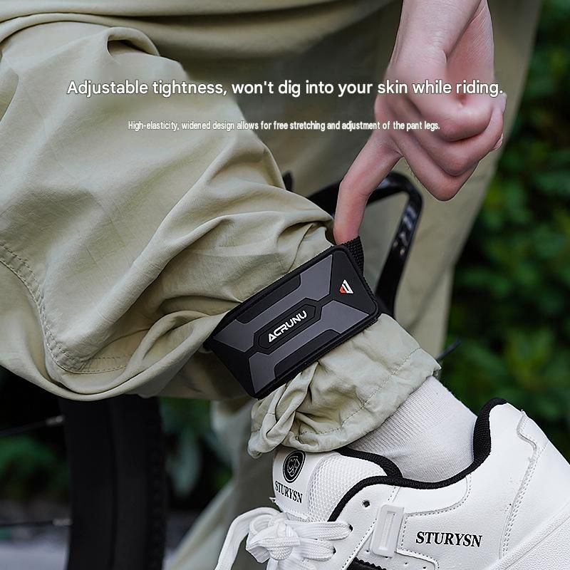 2 Pack Reflective Bicycle Pant Strap - Adjustable Elastic Leg Band for Cycling view 3