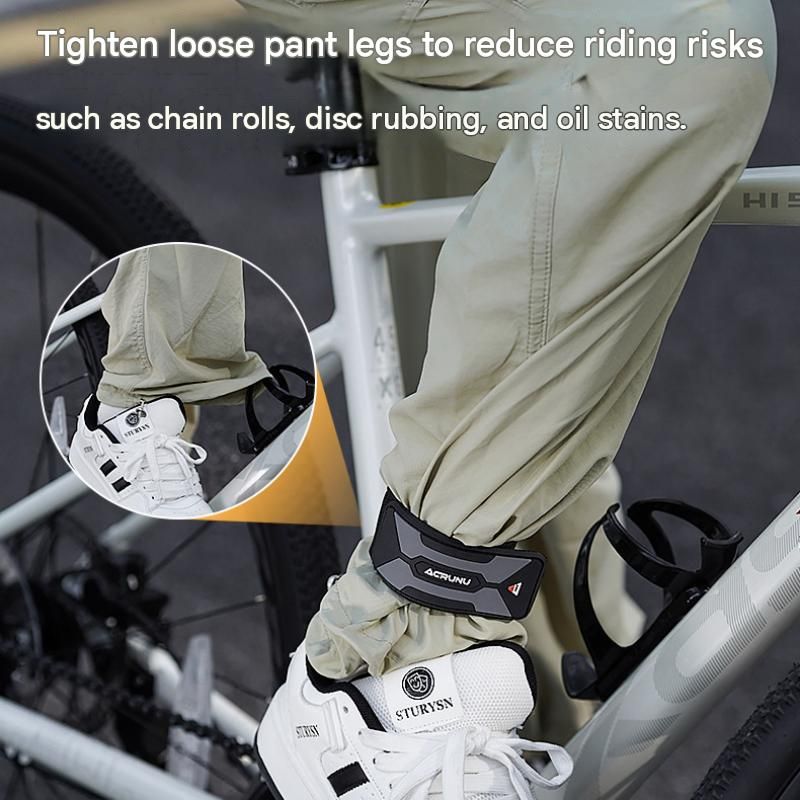 2 Pack Reflective Bicycle Pant Strap - Adjustable Elastic Leg Band for Cycling view 7