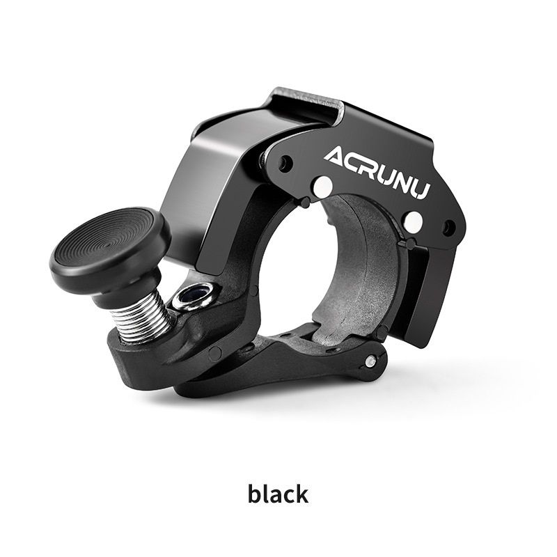 2 Pack Black Mini Bicycle Bell - Lightweight Aluminium Alloy Handlebar Ring