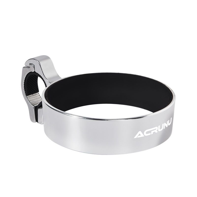 Silver Aluminium Alloy Bicycle Cup Holder - Adjustable Handlebar Mount for