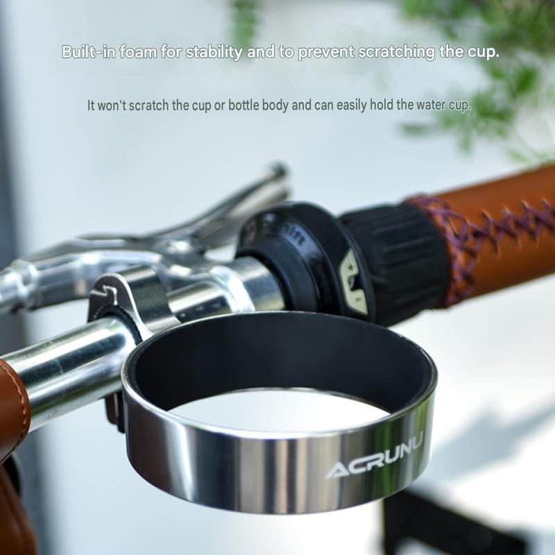 Silver Aluminium Alloy Bicycle Cup Holder - Adjustable Handlebar Mount for view 5
