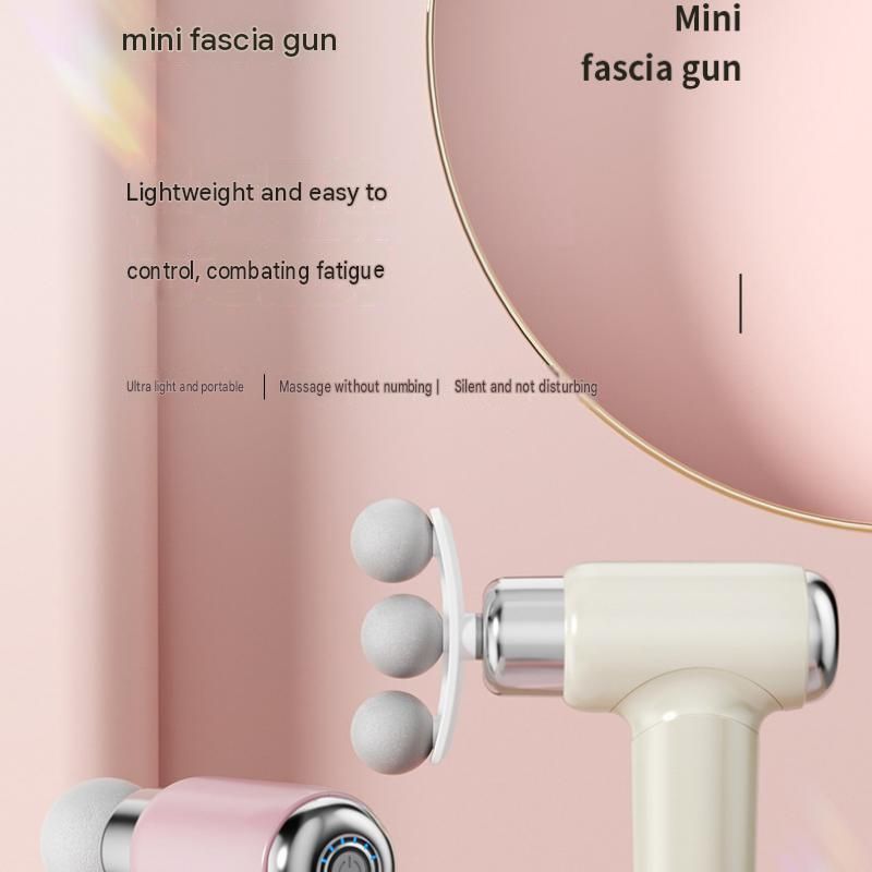 Pink Mini Massage Gun with 9 Heads - 6 Speed Percussion Massager view 2
