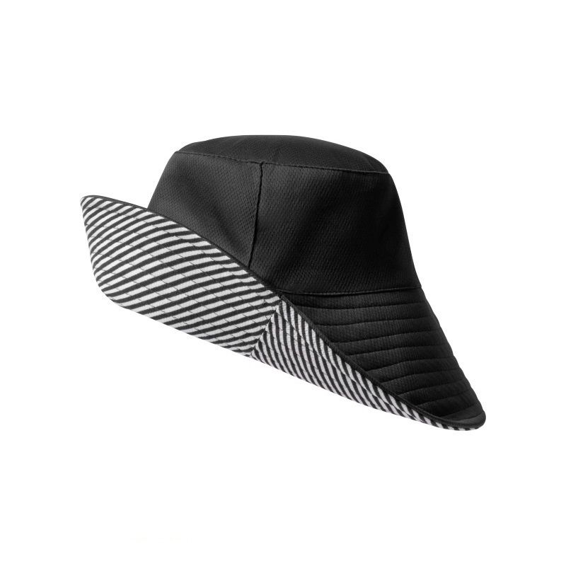 Black and stripe Reversible UV Protection Bucket Hat - UPF 50+ Wide Brim Sun Hat