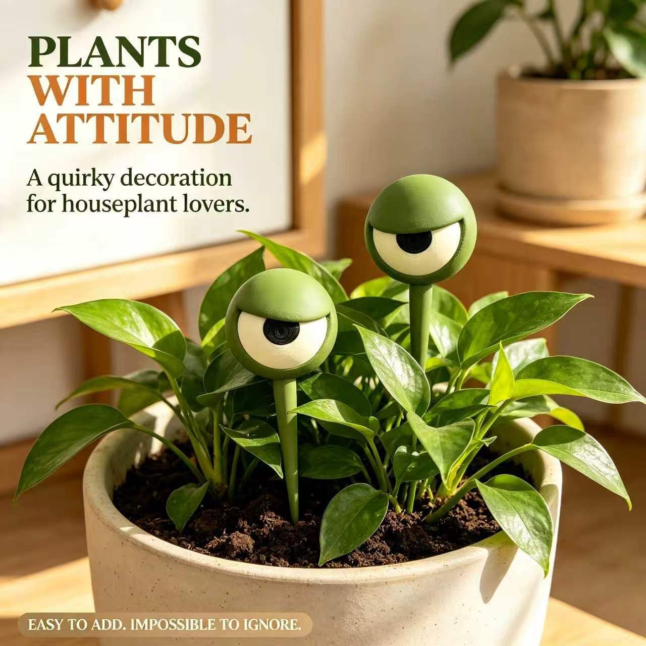 1 pair Eyes flowerpot decorative ornaments - 3D Printed Pot Decorations view 3