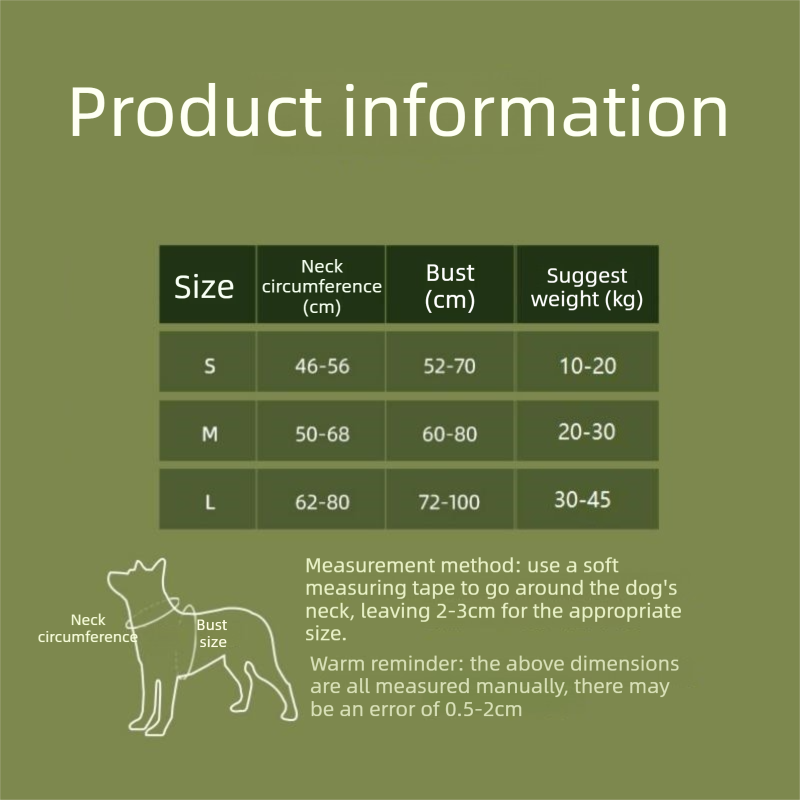 L size Green Tactical Dog Harness for Large Dogs - Oxford Fabric No Pull Vest view 5