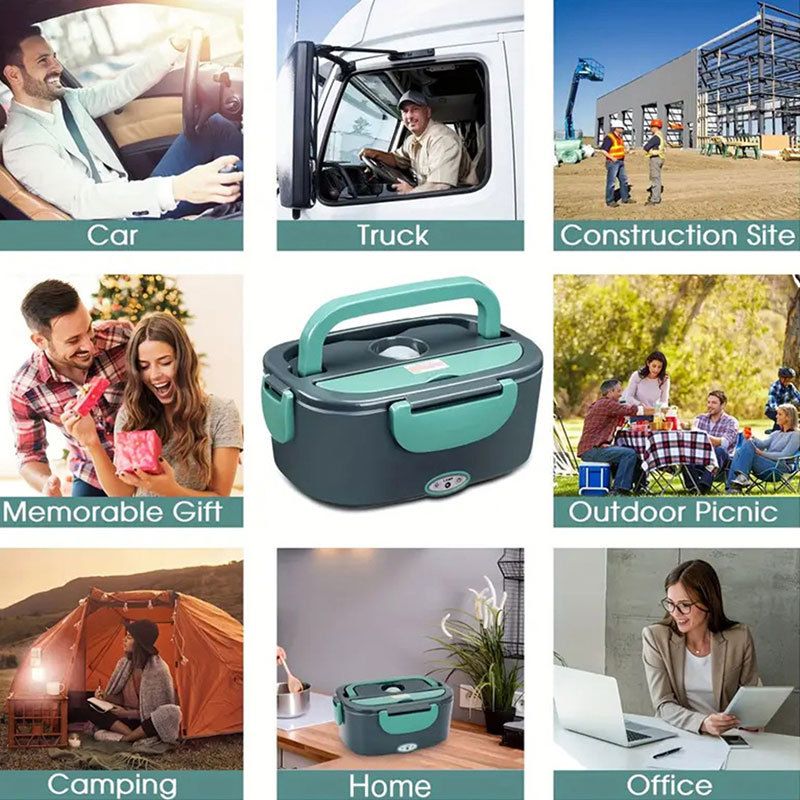 Grey Electric Lunch Box 1.5L - Portable Food Heater with 12V Car and 240V Home view 7