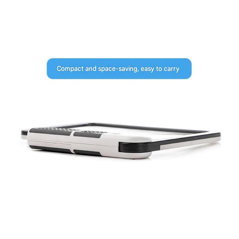 Black Blue Foldable LED Magnifying Glass with Light - 5X Large Rectangular Lens view 7