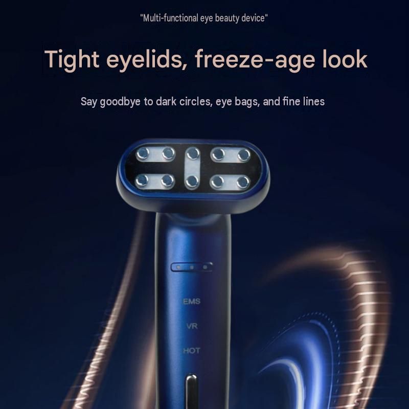 Blue EMS Eye Massager with Heat and Light Therapy - 360 Rotating Head view 2