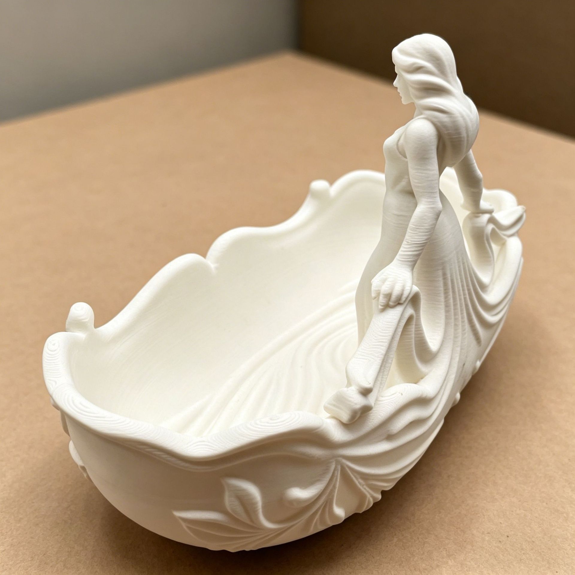 White 15*7.5*9.3cm Elegant Lady Dress Shaped Jewelry Tray - Creative Storage view 6