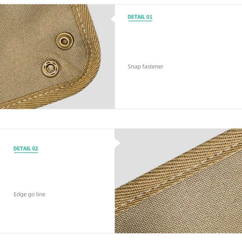 4-Pack 25x25cm Brown Folding Camping Storage Tray - 600D Oxford Cloth Portable view 7