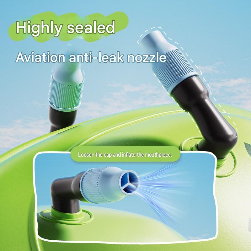 Green Tow Float Swim Buoy with Dry Bag Storage - Inflatable Safety Float view 4