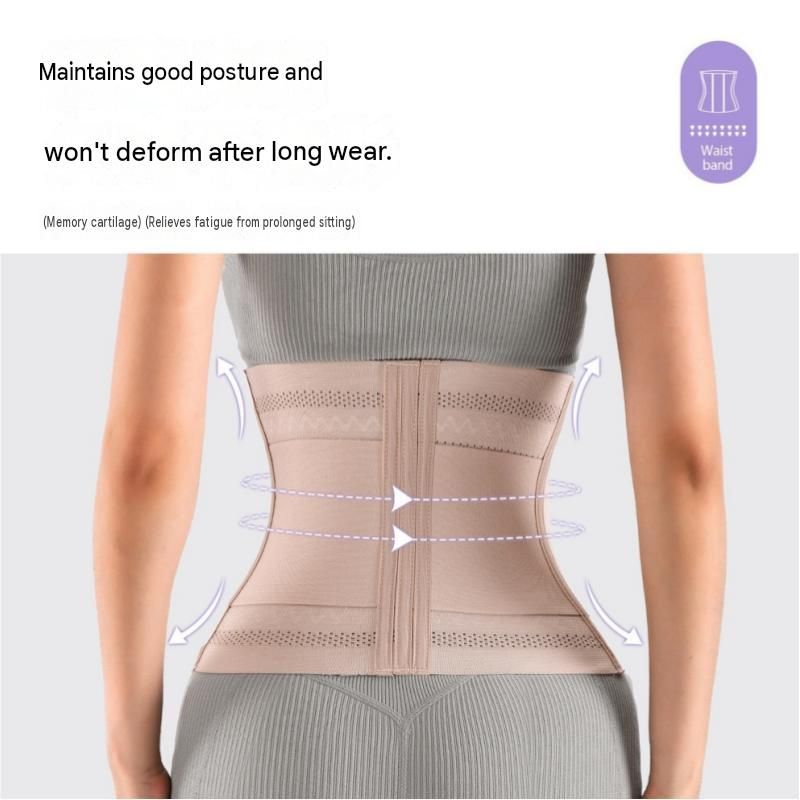 Black Size M Women's Waist Trainer Cincher - 7 Steel Bones Double Layer Mesh view 8