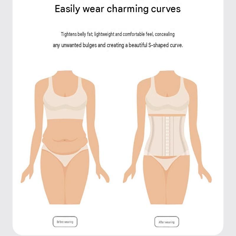 Black Size M Women's Waist Trainer Cincher - 7 Steel Bones Double Layer Mesh view 9