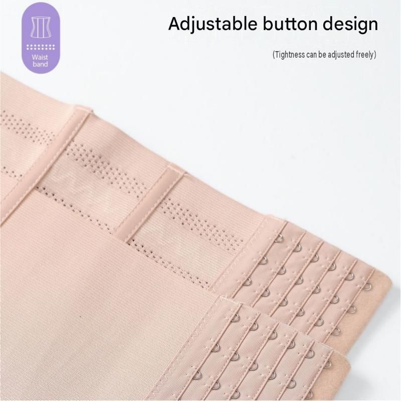 Beige Size M Women's Waist Trainer Cincher - 7 Steel Bones Double Layer Mesh view 6