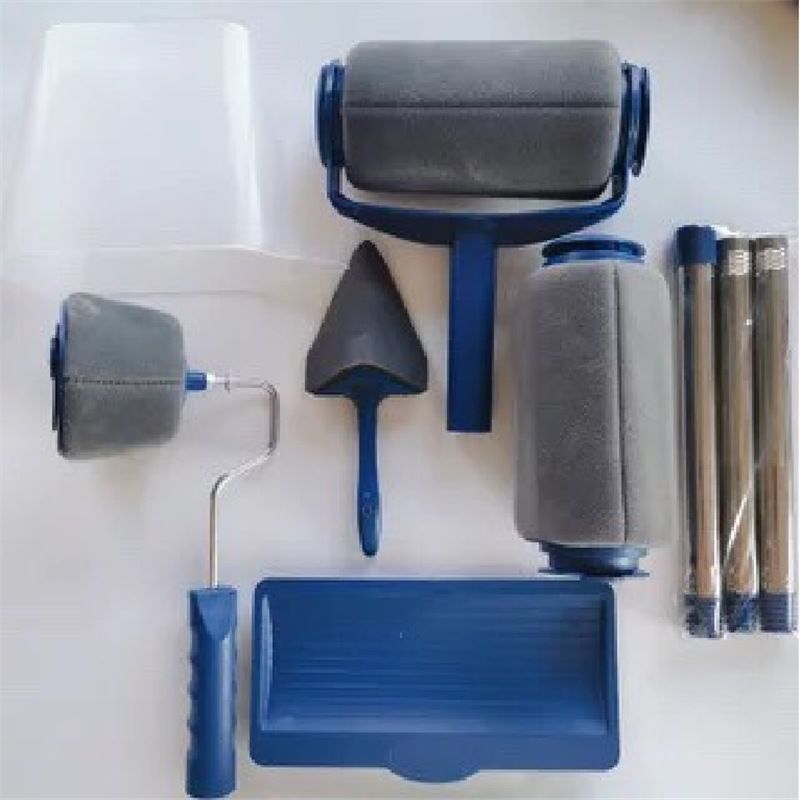 7-piece Paint Roller Set with Fillable Roller and Edger - Leak Proof Wall