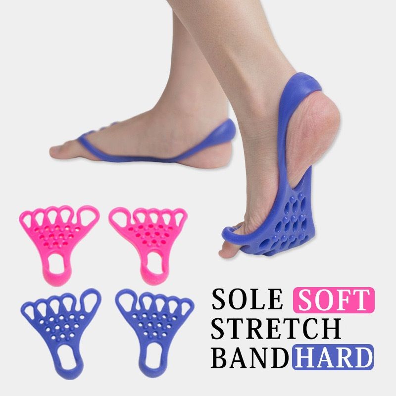 2 pairs Red Silicone Foot Stretcher and Toe Separator - TPR Yoga Stretching view 2