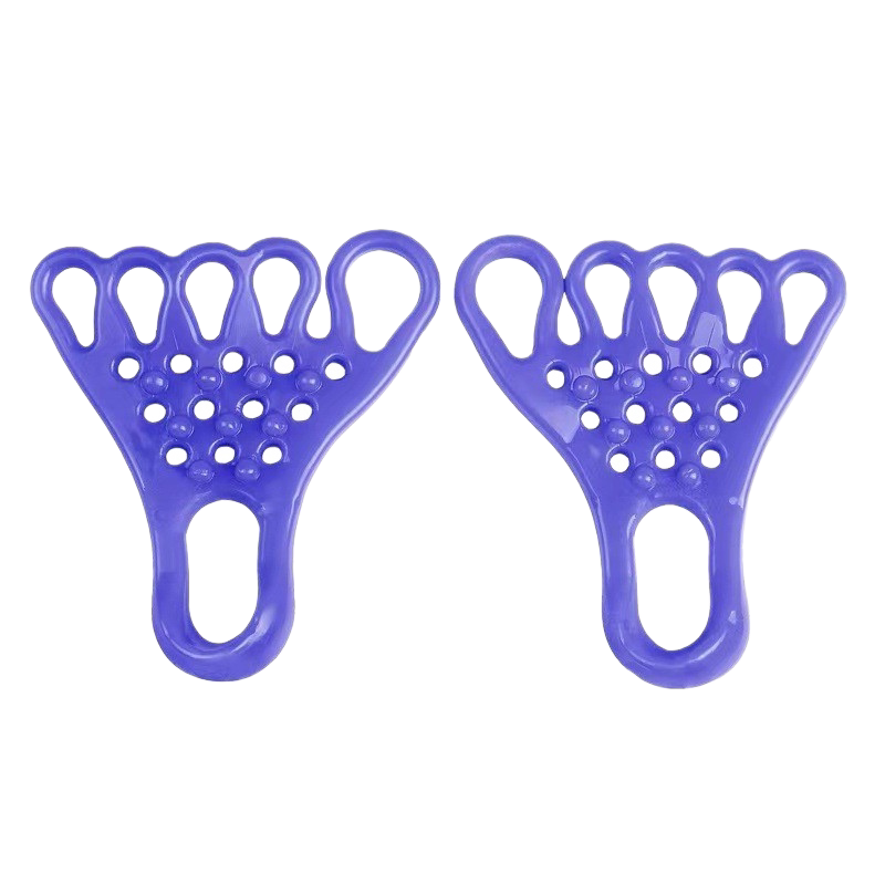 2 pairs Blue Silicone Foot Stretcher and Toe Separator - TPR Yoga Stretching