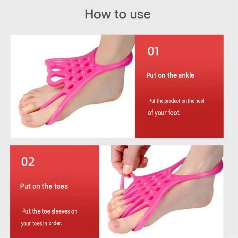 2 pairs Blue Silicone Foot Stretcher and Toe Separator - TPR Yoga Stretching view 3