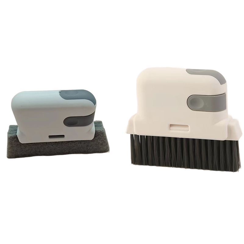 Grey Window Track Cleaning Brush and Gap Cleaner Tool - Adjustable Width