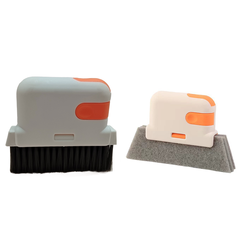 Orange Window Track Cleaning Brush and Gap Cleaner Tool - Adjustable Width