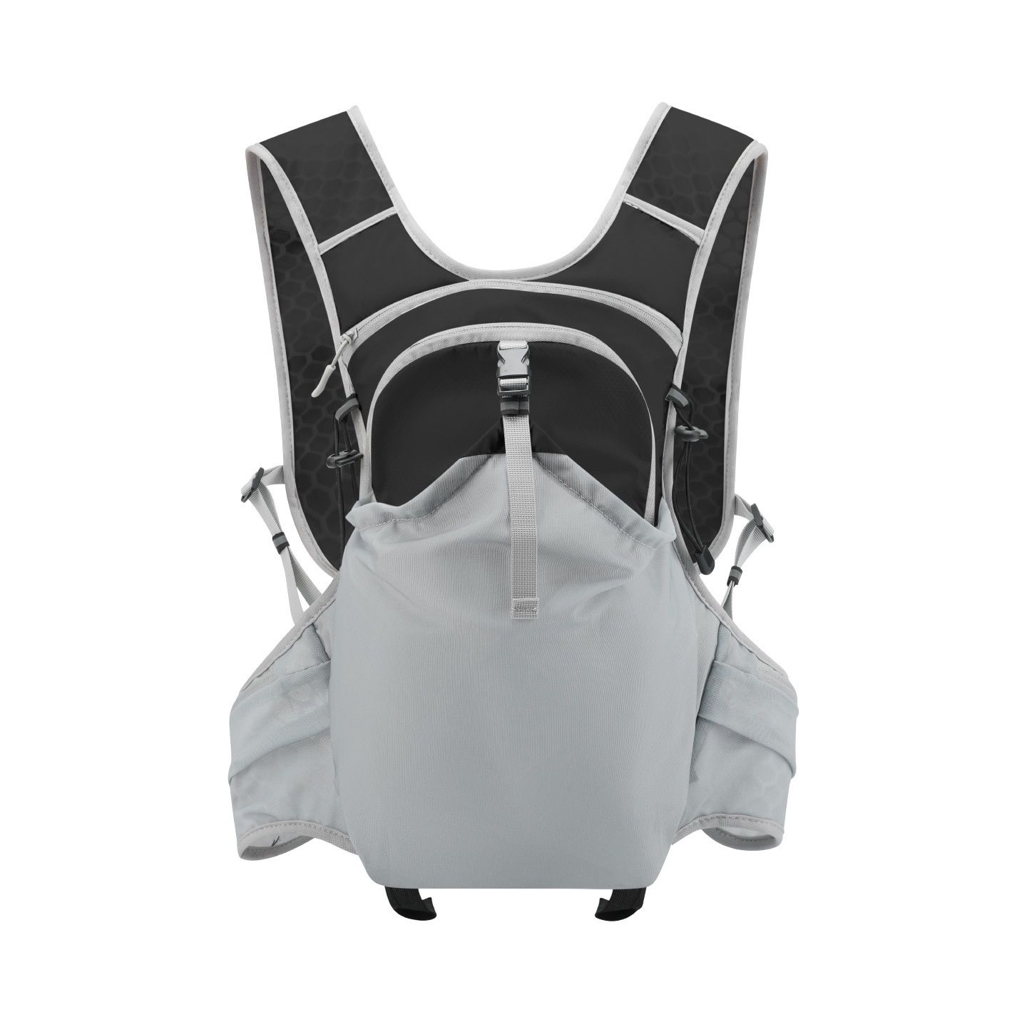 Black Lightweight Hydration Vest Backpack - Breathable Mesh