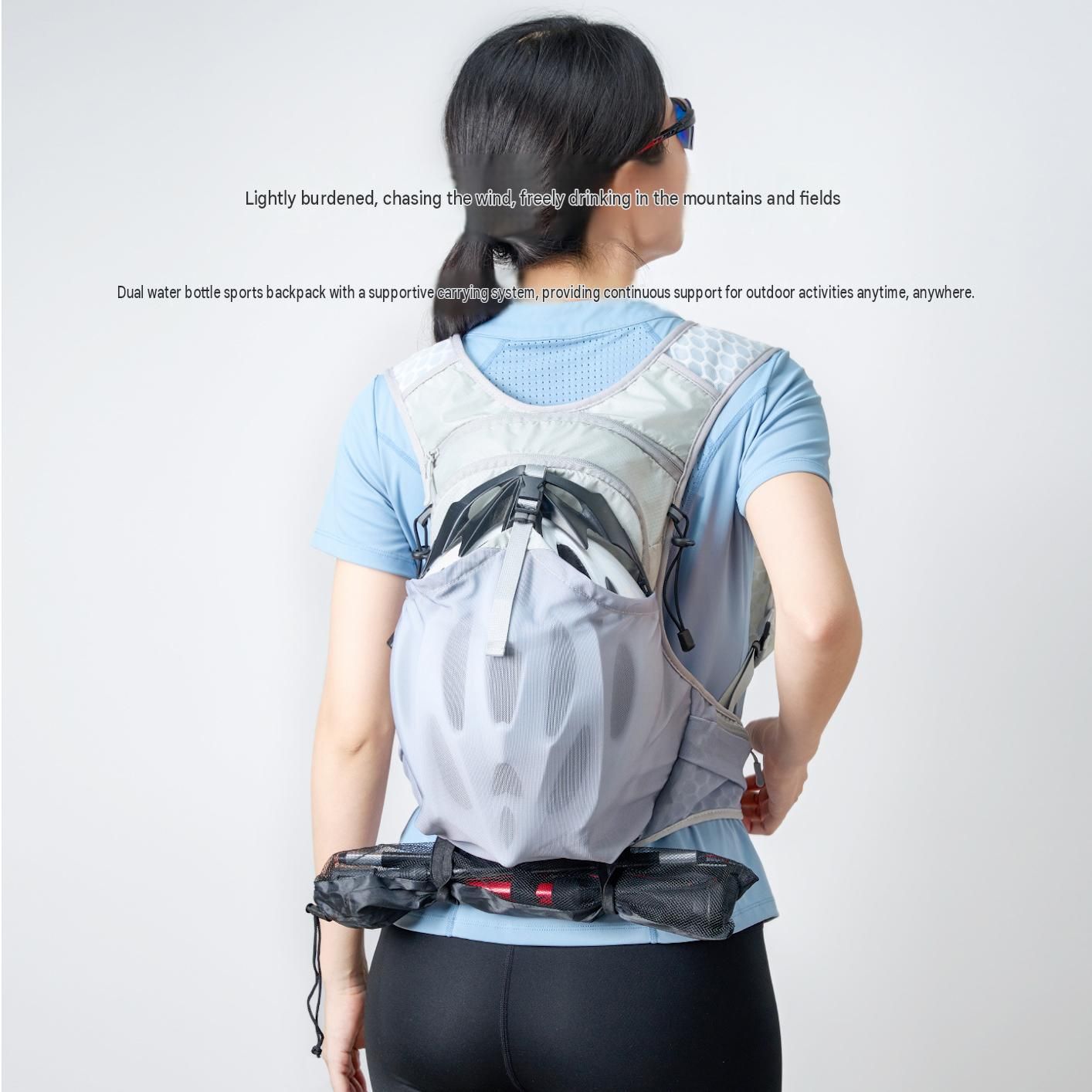 Green Lightweight Hydration Vest Backpack - Breathable Mesh view 2