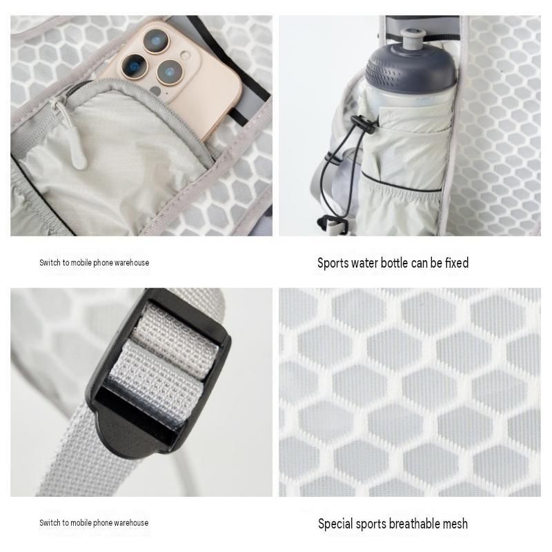 Green Lightweight Hydration Vest Backpack - Breathable Mesh view 9