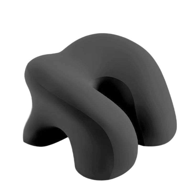 Black Ergonomic Memory Foam Nap Pillow - Hollow Design