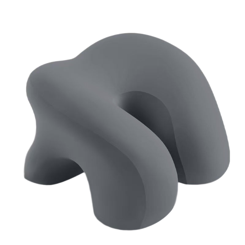 Grey Ergonomic Memory Foam Nap Pillow - Hollow Design