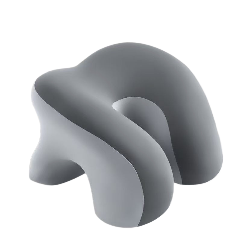 Dark Grey-Grey Ergonomic Memory Foam Nap Pillow - Hollow Design