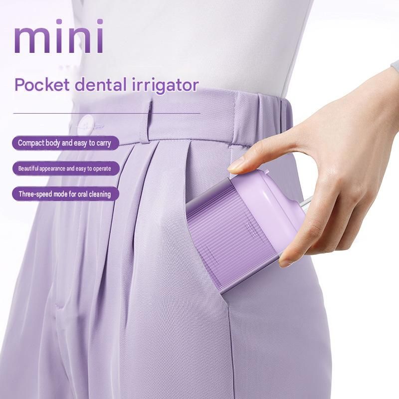 Purple Portable Electric Water Flosser - 3 Cleaning Modes view 4