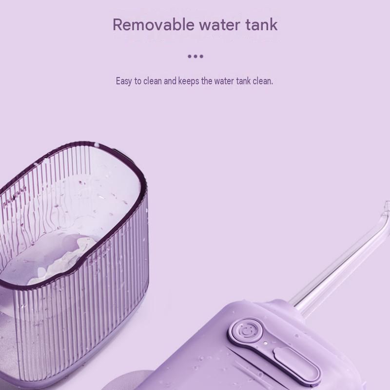 Purple Portable Electric Water Flosser - 3 Cleaning Modes view 10