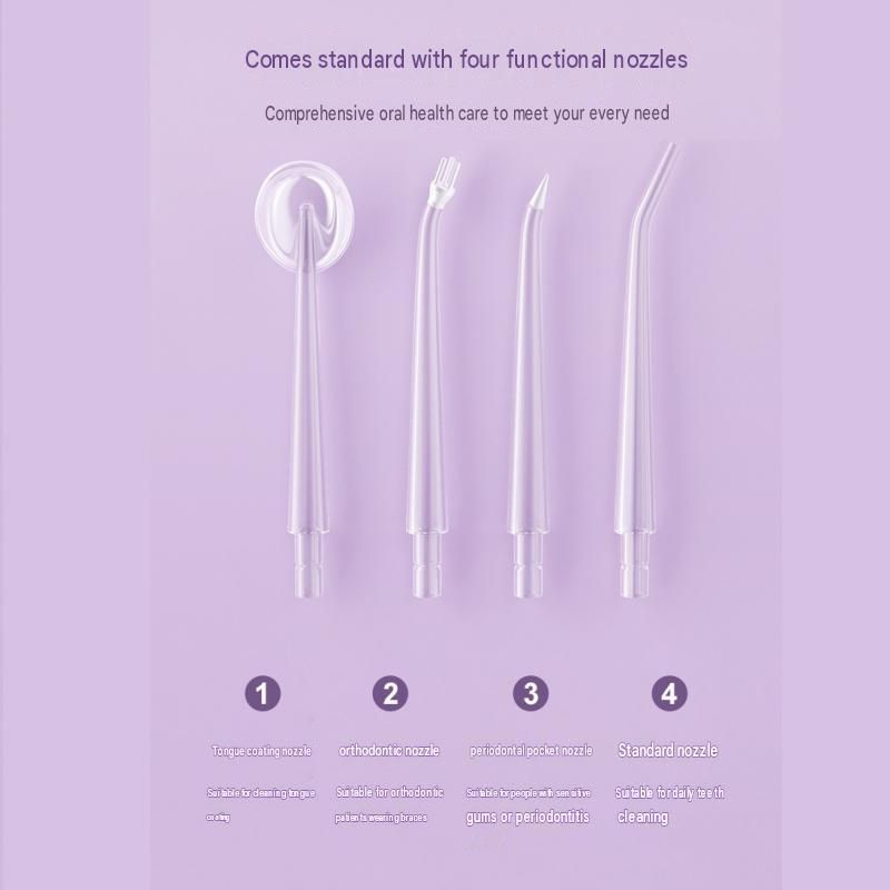 Purple Portable Electric Water Flosser - 3 Cleaning Modes view 11