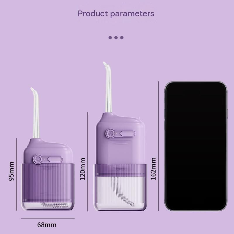 Purple Portable Electric Water Flosser - 3 Cleaning Modes view 12