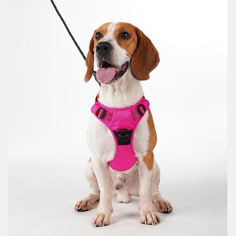 XL size Red No Pull Dog Harness and Leash Set - Reflective Oxford Fabric Puppy view 11