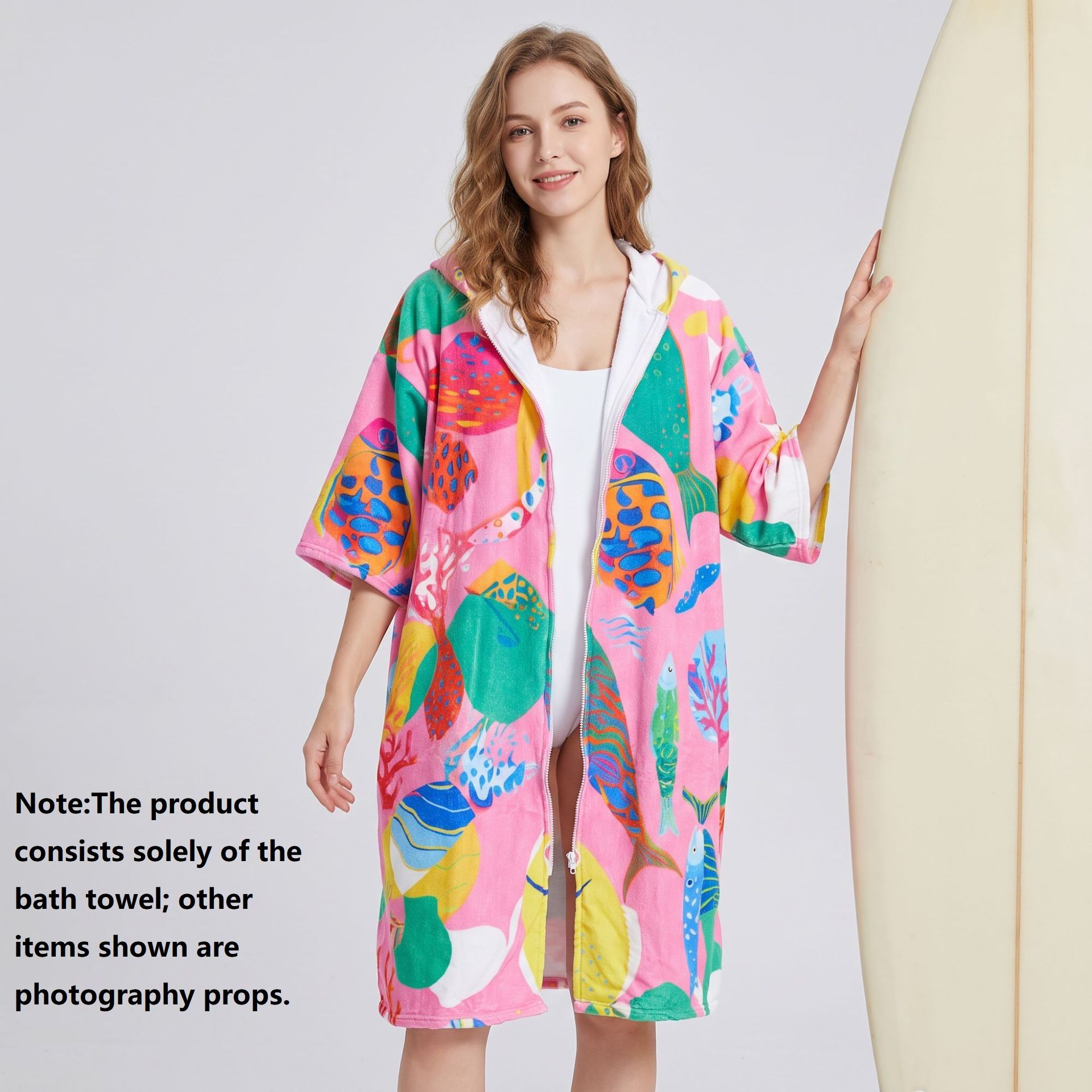 2 pack Quick Dry Microfiber Surf Poncho Towel（Style 2）- Hooded Changing Robe