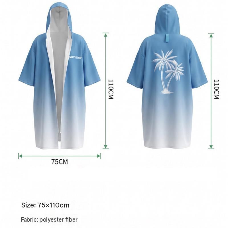 2 pack Quick Dry Microfiber Surf Poncho Towel（Style 2）- Hooded Changing Robe view 8
