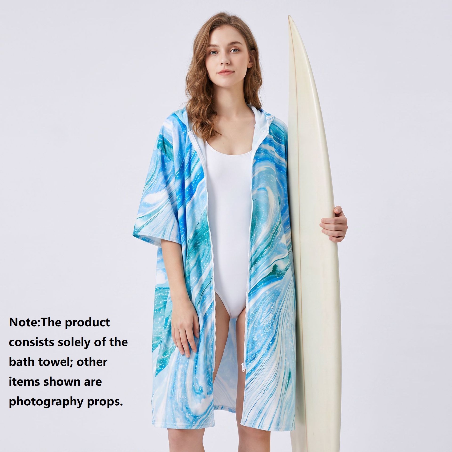 2 pack Quick Dry Microfiber Surf Poncho Towel（Style 3）- Hooded Changing Robe