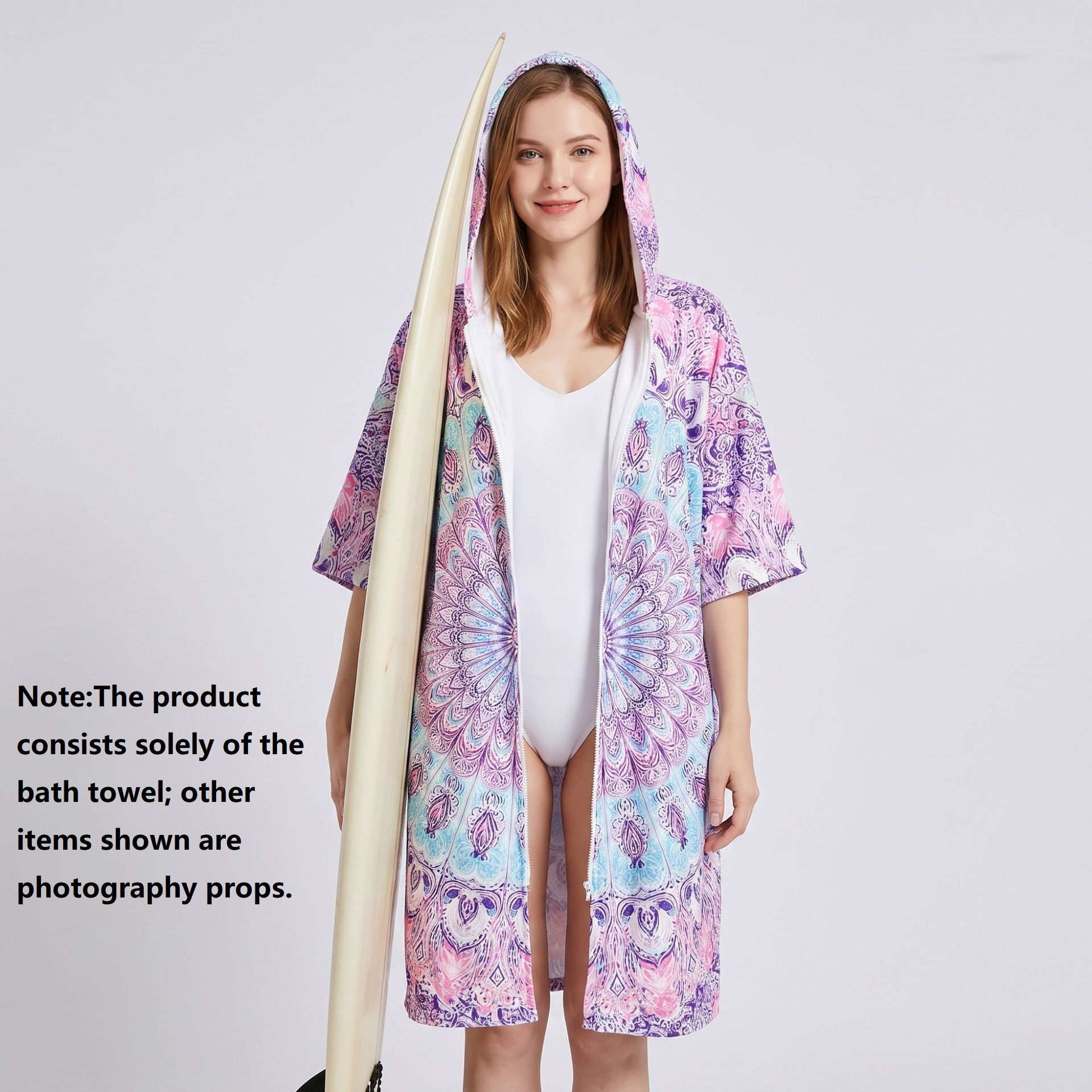 2 pack Quick Dry Microfiber Surf Poncho Towel（Style 4）- Hooded Changing Robe