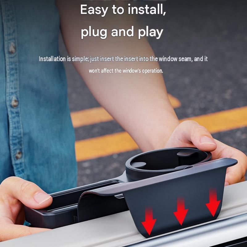 4-in-1 Car Window Cup Holder and Phone Mount - Adjustable Dashboard Storage view 3