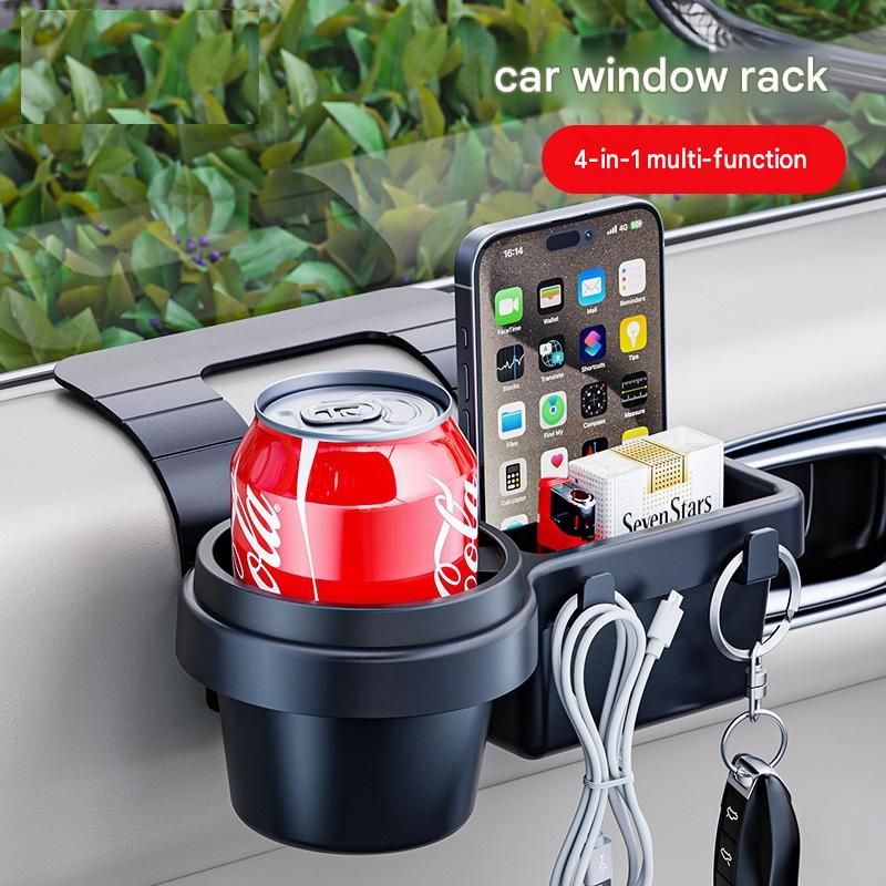 2 pack 4-in-1 Car Window Cup Holder and Phone Mount - Adjustable Dashboard view 2