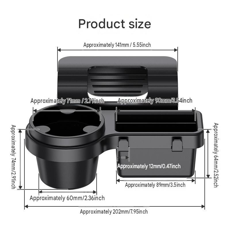 2 pack 4-in-1 Car Window Cup Holder and Phone Mount - Adjustable Dashboard view 9