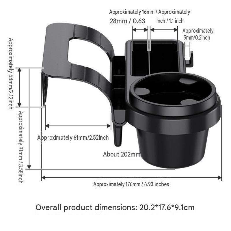 2 pack 4-in-1 Car Window Cup Holder and Phone Mount - Adjustable Dashboard view 10